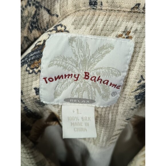 Tommy Bahama Hawaiian Silk Shirt Mens L  Island Native - Picture 2 of 6